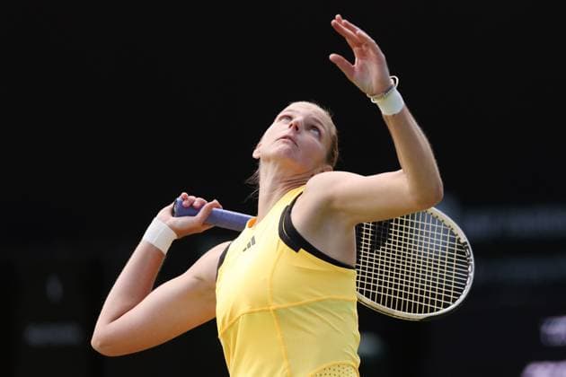 Karolina Pliskova during a Semi Final match against Diane Parry Rothesay Open Nottingham, Day 7, Tennis, Lexus Nottingham Tennis Centre, Nottingham, UK - 16 June 2024  Copyright: xRyanxBrowne Shutterstockx 14523734k