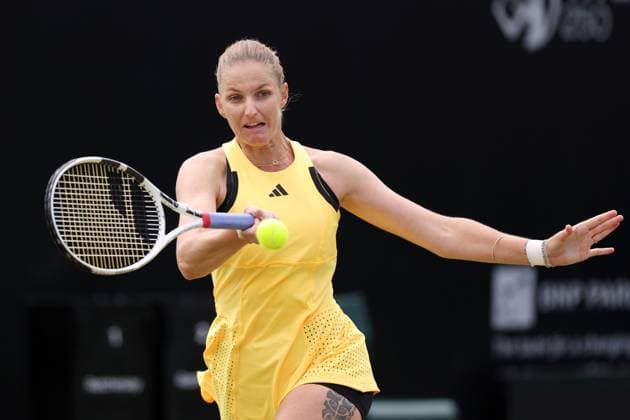 Karolina Pliskova during a Semi Final match against Diane Parry Rothesay Open Nottingham, Day 7, Tennis, Lexus Nottingham Tennis Centre, Nottingham, UK - 16 June 2024  Copyright: xRyanxBrowne Shutterstockx 14523734l