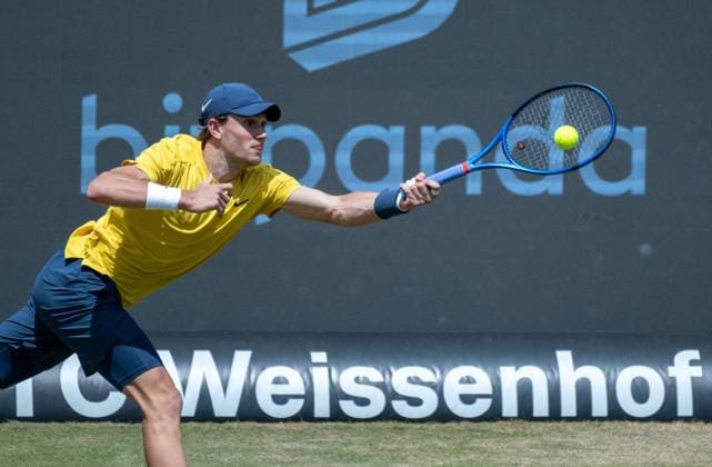 Jack Draper (GBR). xettx, Deutschland, Stuttgart, 16.06.2024, Tennis, Boss Open, 2024, Finale, J.Draper (GBR) - M.Berrettini (ITA), TC Weissenhof, Center Court Foto: A2 Bildagentur Peter Hartenfelser