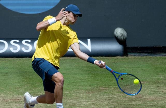 Jack Draper (GBR). xettx, Deutschland, Stuttgart, 16.06.2024, Tennis, Boss Open, 2024, Finale, J.Draper (GBR) - M.Berrettini (ITA), TC Weissenhof, Center Court Foto: A2 Bildagentur Peter Hartenfelser