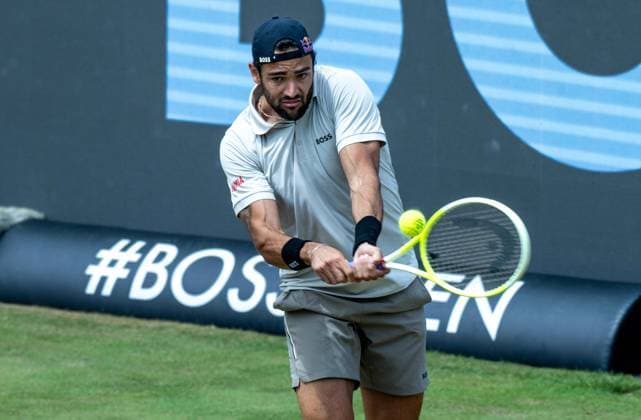 Matteo Berrettini (ITA). xettx, Deutschland, Stuttgart, 16.06.2024, Tennis, Boss Open, 2024, Finale, J.Draper (GBR) - M.Berrettini (ITA), TC Weissenhof, Center Court Foto: A2 Bildagentur Peter Hartenfelser