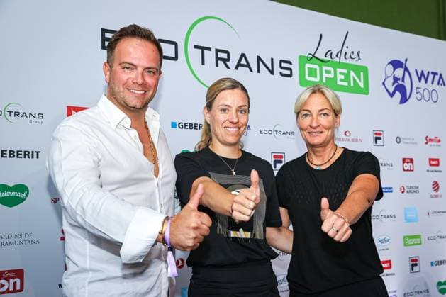 Bartosz Wojszins (Gründer der ecotrans Group), Angelique Kerber (GER) und Barbara Rittner (Turnierdirektorin ecotrans Ladies Open) - Eröffnungs-Pressekonferenz, ecotrans Ladies Open 2024, Berlin, LTTC Rot-Weiß , 16.06.2024, Copyright: xClaudioxGärtnerx