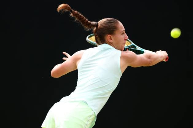 16th June 2024; Lexus Nottingham Tennis Centre, Nottingham, England; Rothesay Nottingham Open, Day 7; Diane Parry in action during her womens singles semi-final match against Karolina Pilskova  ActionPlus12655115 ShaunxBrooks