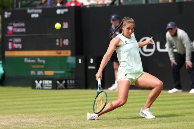 16th June 2024; Lexus Nottingham Tennis Centre, Nottingham, England; Rothesay Nottingham Open, Day 7; Diane Parry in action during her womens singles semi-final match with Karolina Pilskova  ActionPlus12655125 ShaunxBrooks