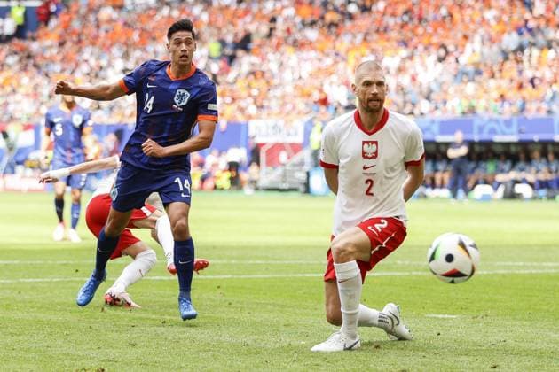 HAMBURG, Volkspark Stadium ,16-06-2024 , European Football Championship Euro2024, Group stage match no.7 between Poland and Netherlands. Netherlands player Tijjani Reijnders Poland - Netherlands (Euro2024)  x25505865x Copyright: