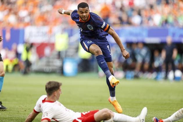 HAMBURG, Volkspark Stadium ,16-06-2024 , European Football Championship Euro2024, Group stage match no.7 between Poland and Netherlands. Netherlands player Cody Gakpo scores 1-1 Poland - Netherlands (Euro2024)  x25506171x Copyright: