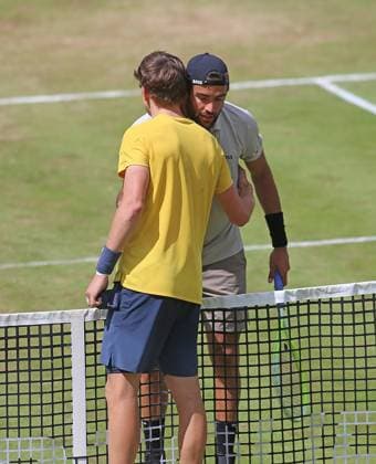 16.06.2024, BossOpen 2024, ATP, Tennis Herren Tour, TC Weissenhof, Stuttgart, Tennis, im Bild: Jack Draper (GBR) Sieger mit Matteo Berrettini (ITA)