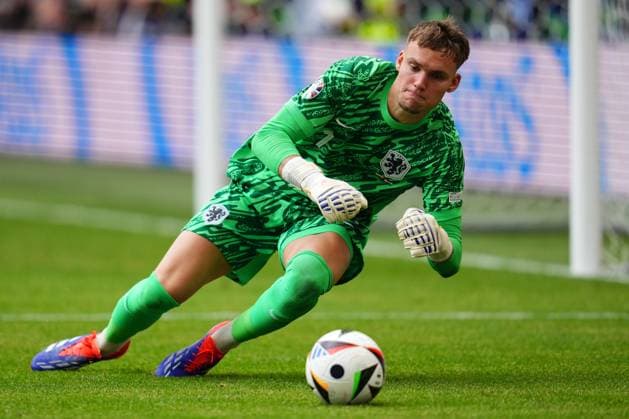GER: Poland v Netherlands. UEFA EURO, EM, Europameisterschaft,Fussball 2024 Bart Verbruggen of Netherlands during the UEFA Euro 2024 match between Poland and Netherlands, Group D, date 1, played at Volksparkstadion on June 16, 2024 in Hamburg, Germany. kpng Copyright: xBaguxBlancox xxPRESSINPHOTOx PS_240616_POL_HOL_070