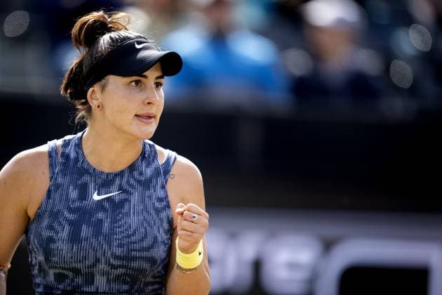 ROSMALEN - Bianca Andreescu (CAN) in action against Liudmila Samsonova (RUS) during the final of the Libema Open tennis tournament in Rosmalen. ANP SANDER KONING xVIxANPxSportx xxANPxIVx 501241550 originalFilename: 501241550.jpg