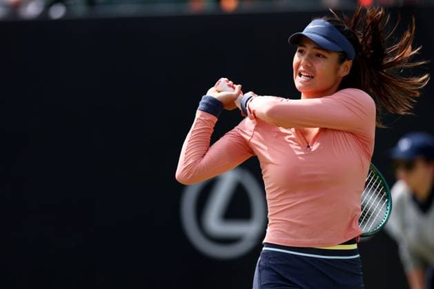 16th June 2024; Lexus Nottingham Tennis Centre, Nottingham, England; Rothesay Nottingham Open, Day 7; Emma Raducanu during her womens singles semi-final match against Katie Boulter  ActionPlus12655219 ShaunxBrooks