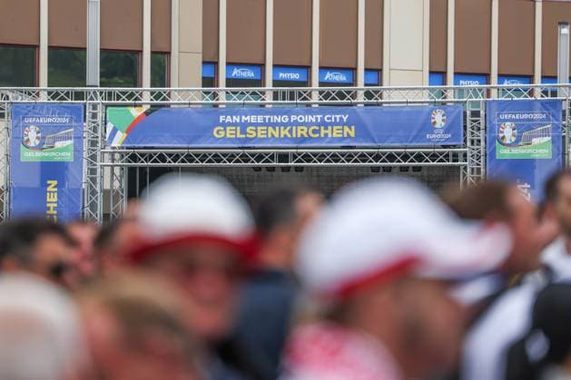 16.06.2024, Fussball, Europameisterschaft 2024, England - Serbien, Fanzone in der Innenstadt von Gelsenkirchen. Gelsenkirchen NRW Deutschland xRHR-FOTO TRx Copyright: TimxRehbein RHR-FOTOx RHR-FOTO TR