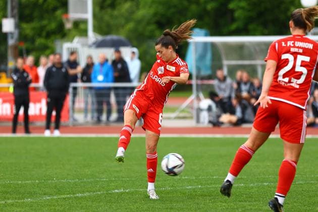 Fussball I Frauen I Aufstiegsspiel 2. Bundesliga I SV Henstedt-Ulzburg - 1.FC Union Berlin I 16.06.2024 Celine Frank (6, 1. FC Union Berlin Frauen) Henstedt-Ulzburg Beckersbergstadion Schleswig-Holstein Deutschland Copyright: xLobeca RHx