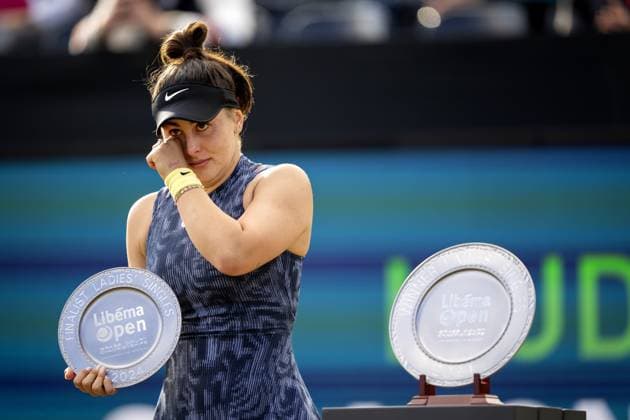 ROSMALEN - Bianca Andreescu (CAN) loses the final to Liudmila Samsonova (RUS) during the Libema Open tennis tournament in Rosmalen. ANP SANDER KONING xVIxANPxSportx xxANPxIVx 501253711 originalFilename: 501253711.jpg