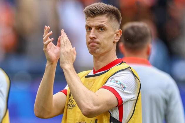 HAMBURG 16.06.2024 MECZ I RUNDA GRUPA D MISTRZOSTW EUROPY 2024: POLSKA - HOLANDIA --- FIRST ROUND GROUP D UEFA EURO, EM, Europameisterschaft,Fussball 2024 MATCH POLAND - HOLLAND AT VOLKSPARKSTADION IN HAMBURG NZ KRZYSZTOF PIATEK SMUTEK PO MECZU FOT. JACEK STANISLAWEK 400mm.pl NEWSPIX.PL --- Newspix.pl  STA16062024-1030