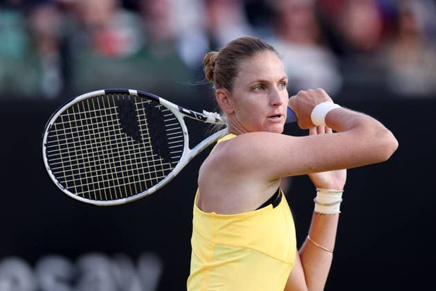 Karolina Pliskova during the Final match against Katie Boulter. Rothesay Open Nottingham, Day 7, Tennis, Lexus Nottingham Tennis Centre, Nottingham, UK - 16 June 2024  Copyright: xRyanxBrowne Shutterstockx 14523734bk