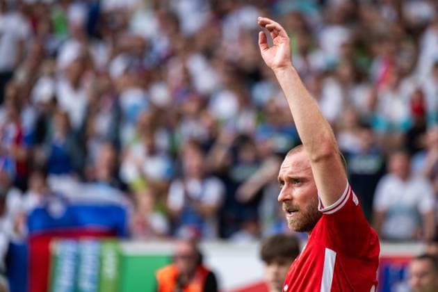 240616 Christian Eriksen of Denmark during the UEFA EURO, EM, Europameisterschaft,Fussball 2024 Football Championship match between Slovenia and Denmark on June 16, 2024 in Stuttgart. Photo: Mathias Bergeld BILDBYRAN kod MB MB0936 fotboll football soccer fotball fotbolls-em europamästerskap em uefa euro uefa european football championship euro 2024 slovenien slovenia danmark denmark bbeng Copyright: MATHIASxBERGELD BB240616MB100