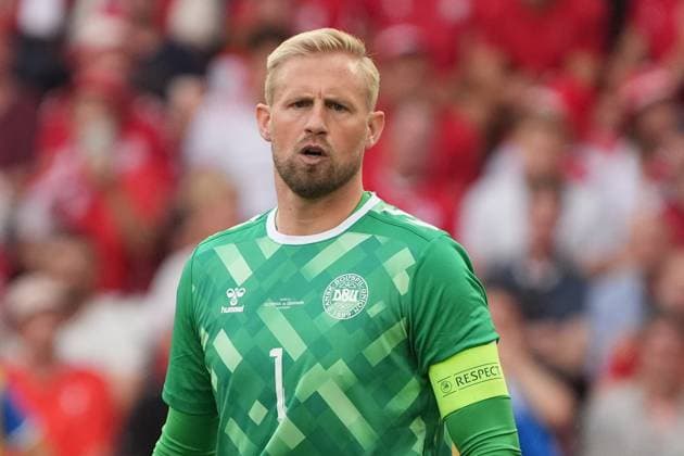 Torwart Goalie Kasper Schmeichel (Dänemark, Denmark, 01) - Stuttgart 16.06.2024: Dänemark vs. Slowenien, EURO2024 M6, Gruppe C, EM-Arena Stuttgart