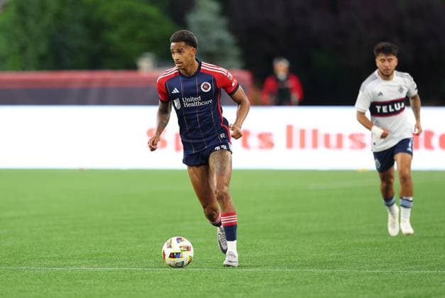 June 15, 2024; Foxborough, MA, USA; New England Revolution midfielder Dylan Borrero (11) in action during the MLS, Fussball Herren, USA match between Vancouver Whitecaps FC and New England Revolution. CSM Foxborough United States - ZUMAc04_ 20240615_zma_c04_239 Copyright: xAnthonyxNesmithx