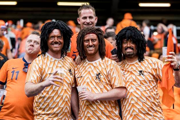 Poland v Netherlands, UEFA EURO, EM, Europameisterschaft,Fussball 2024, Hamburg, Germany Hamburg, Germany. 16th, June 2024. Football fans of the Netherlands seen on the stands during the UEFA Euro 2024 match in Group D between Poland and the Netherlands at Volksparkstadion in Hamburg. Hamburg Germany  Copyright: xGonzalesxPhoto LassexLagonix