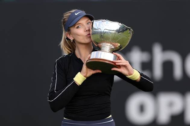 Katie Boulter after twinning the final match. Rothesay Open Nottingham, Day 7, Tennis, Lexus Nottingham Tennis Centre, Nottingham, UK - 16 June 2024  Copyright: xRyanxBrowne Shutterstockx 14523734bw