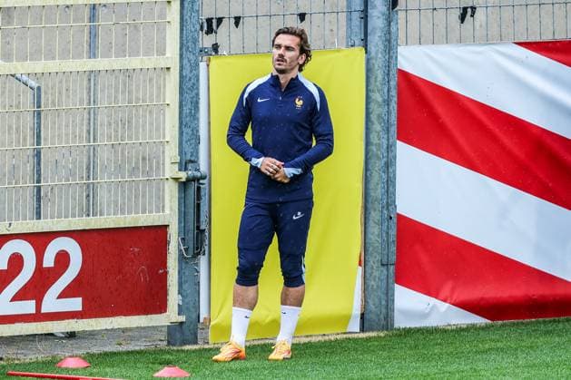 Fussball, UEFA EURO, EM, Europameisterschaft,Fussball 2024 Gruppe D Abschlusstraining Frankreich 16.06.2024, Paul Janes Stadion Düsseldorf Antoine Griezmann (Frankreich, 7) Düsseldorf Paul Janes Stadion Nordrhein-Westfahlen Deutschland