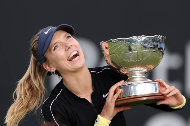 Sport Themen der Woche KW24 Sport Bilder des Tages Katie Boulter after winning the final match. Rothesay Open Nottingham, Day 7, Tennis, Lexus Nottingham Tennis Centre, Nottingham, UK - 16 June 2024  Copyright: xRyanxBrowne Shutterstockx 14523734ca