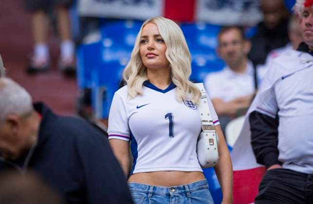 Gelsenkirchen, Germany. 16th Jun 2024. Megan Davison wife of Jordan Pickford (ENG) England - Serbia England - Serbien 15.06.2024