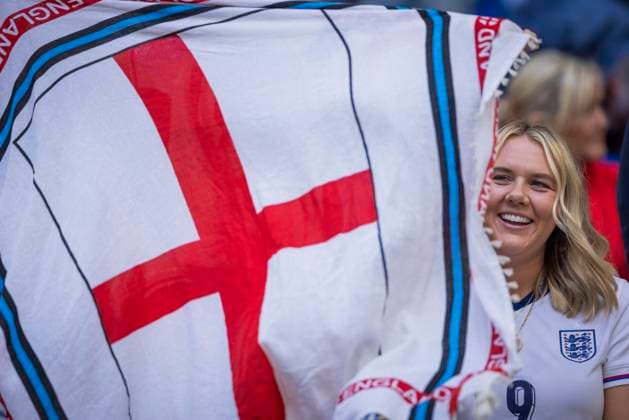 Gelsenkirchen, Germany. 16th Jun 2024. Harry Kane s wife Katie Goodland England - Serbia England - Serbien 15.06.2024