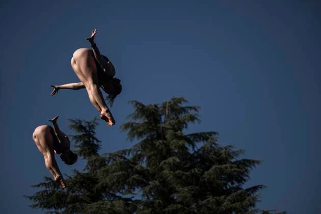 Sport Themen der Woche KW24 Sport Bilder des Tages 240616 Nina Janmyr and Elna Widerström of the Swedish diving team at a training session during day 7 of the European Aquatics Championships 2024 on June 16, 2024 in Belgrade. Photo: Johanna Säll BILDBYRAN kod JL JL0391 simhopp diving european aquatics championships 2024 day 7 training bbeng sim-em em porträtt sverige pressträff *** 240616 Nina Janmyr and Elna Widerström of the Swedish diving team at a training session during day 7 of the European Aquatics Championships 2024 on June 16, 2024 in Belgrade Photo Johanna Säll BILDBYRAN kod JL JL0391 simhopp diving european aquatics championships 2024 day 7 training bbeng sim em em porträtt sverige pressträff  Copyright: JOHANNAxSÄLL BB240616ZP020
