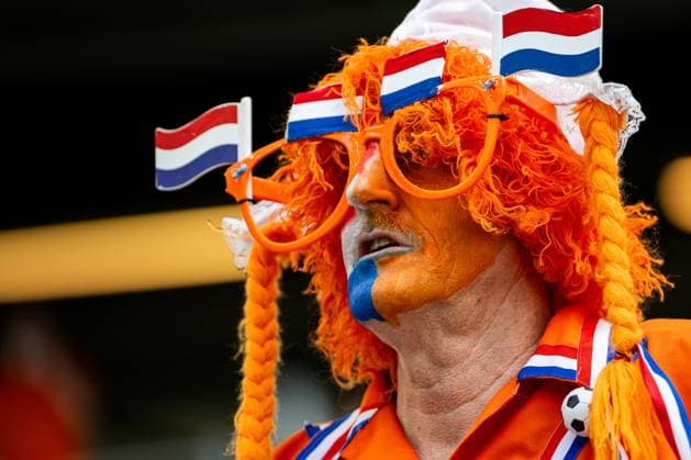 June 16, 2024, Hamburg, Germany: Fan of the Netherlands seen in action during the UEFA EURO, EM, Europameisterschaft,Fussball 2024 Group D match between Poland and Netherlands at the Volksparkstadion in Hamburg. Hamburg Germany - ZUMAs227 20240616_zip_s227_016 Copyright: xMateuszxSlodkowskix