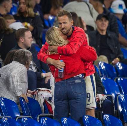 Gelsenkirchen, Germany. 16th Jun 2024. Harry Kane s wife Katie Goodland and Harry Kane (ENG) England - Serbia England - Serbien 15.06.2024