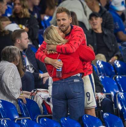 Gelsenkirchen, Germany. 16th Jun 2024. Harry Kane s wife Katie Goodland and Harry Kane (ENG) England - Serbia England - Serbien 15.06.2024