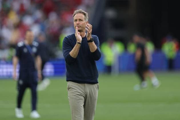 Kasper Hjulmand Coach (Denmark) during the UEFA EURO, EM, Europameisterschaft,Fussball Germany 2024 match between Slovenia 1-1 Denmark at Stuttgart Arena on June 16, 2024 in Stuttgart , Germany. Noxthirdxpartyxsales  (256646062)
