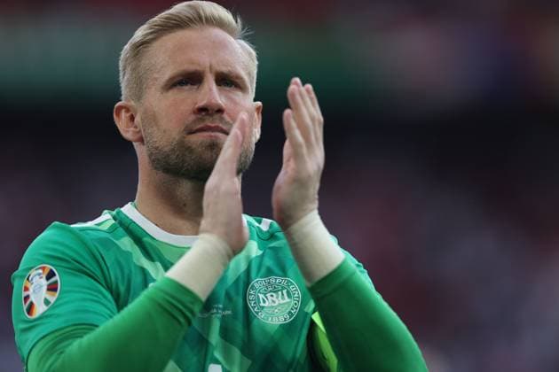 Kasper Schmeichel (Denmark) during the UEFA EURO, EM, Europameisterschaft,Fussball Germany 2024 match between Slovenia 1-1 Denmark at Stuttgart Arena on June 16, 2024 in Stuttgart , Germany. Noxthirdxpartyxsales  (256646064)