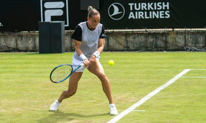 17.06.2024, WTA, Tennis Damen 500, Tennis, Damen, ecotrans Ladies Open 2024, Berlin, 1. Runde, Arantxa Rus (Niederlande) - Zeynep Sönmez (Türkei) Arantxa Rus (Niederlande) Berlin Steffi-Graf-Stadion Berlin Deutschland