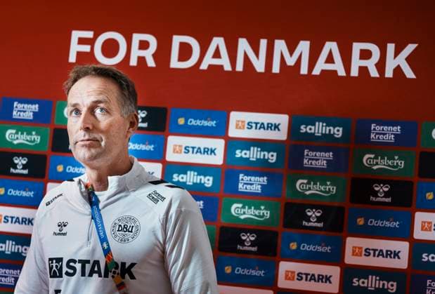 Danish coach Kasper Hjulmand speaks to the press during mixed zone in Freudenstadt, Germany Monday, June 17, 2024. , Stuttgart Tyskland Copyright: Ritzau Scanpix LiselottexSabroex spdk20240617-122755-L