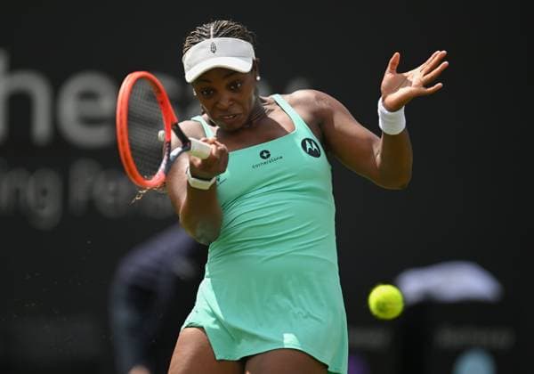 Sloane Stephens of the USA in action during her first round match Rothesay Classic Birmingham, Day 1, Tennis, Edgbaston Priory Club, Birmingham, UK - 17 June 2024  Copyright: xAnnaxGowthorpe Shutterstockx 14539764a