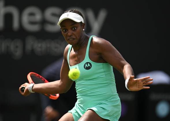 Sloane Stephens of the USA in action during her first round match Rothesay Classic Birmingham, Day 1, Tennis, Edgbaston Priory Club, Birmingham, UK - 17 June 2024  Copyright: xAnnaxGowthorpe Shutterstockx 14539764i
