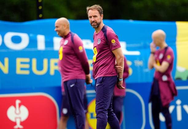 England manager Gareth Southgate England Training Session and press conference, PK, Pressekonferenz UEFA European Championship, EM, Europameisterschaft 2024, Group C, Football, Spa & Golf Resort Weimarer Land, Blankenhain, Germany, 17 Jun 2024 EDITORIAL USE ONLY No use with unauthorised audio, video, data, fixture lists, club league logos or live services. Online in-match use limited to 120 images, no video emulation. No use in betting, games or single club league player publications. Copyright: xDavexShopland Shutterstockx 14543537e
