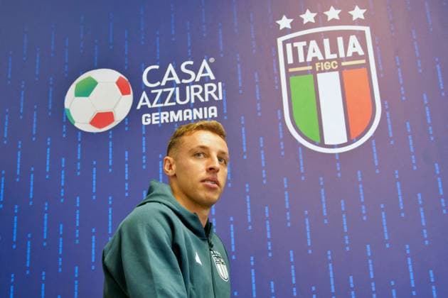 UEFA European Football Championship - UEFA EURO, EM, Europameisterschaft,Fussball 2024 - Italy press conference, PK, Pressekonferenz and Training session Davide Frattesi of Italy at casa azzurri in Iserlohn, Germany on 17 June 2024 during UEFA Euro 2024 - Italy press conference and Training session, UEFA European Football Championship in Iserlhon, Germany, June 17 2024 Iserlhon Germany  Copyright: xIPAxSport ABACAx