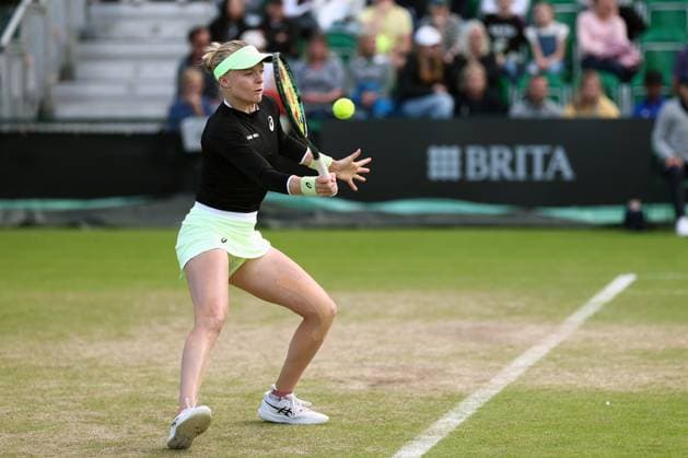 16th June 2024; Lexus Nottingham Tennis Centre, Nottingham, England; Rothesay Nottingham Open, Day 7; Harriet Dart in action in her doubles final match with Diane Parry against Gabriela Dabrowski and Erin Routliffe  ActionPlus12655707 ShaunxBrooks