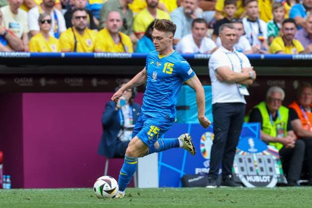Viktor Tsygankov 15 (Ukarine), Rumaenien vs. Ukraine Fussball, UEFA EURO, EM, Europameisterschaft,Fussball 2024, Gruppenphase, 1. Spieltag, 17.06.2024 Muenchen Bayern Deutschland