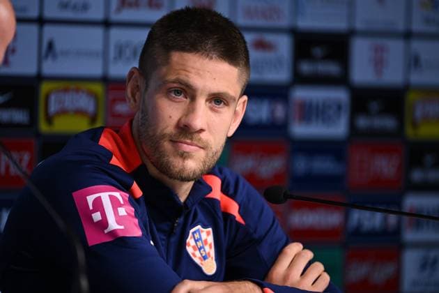 Sport Bilder des Tages Neuruppin, Germany, 170624. Croatian national team, Nationalteam players Andrej Kramaric and Lovro Majer at the media conference of the Croatian national football team. Photo: Ante Cizmic CROPIX Croatia Copyright: xxAntexCizmicx xCROPIXx kramaric_majer9-170624