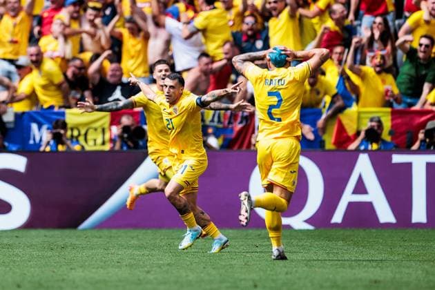 UEFA EURO 2024: Rumänien - Ukraine; 17.06.2024 Jubel zum 1:0 durch Nicolae Stanciu (Rumänien, 21) UEFA EURO 2024: Rumänien - Ukraine; Munich Football Arena, München am 17.06.2024 Copyright: xBEAUTIFULxSPORTS Wunderlx