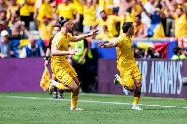 UEFA EURO 2024: Rumänien - Ukraine; 17.06.2024 Jubel zum 1:0 durch Nicolae Stanciu (Rumänien, 21) UEFA EURO 2024: Rumänien - Ukraine; Munich Football Arena, München am 17.06.2024 Copyright: xBEAUTIFULxSPORTS Wunderlx