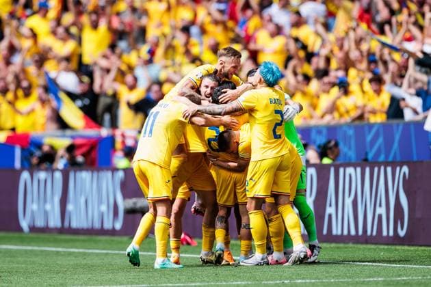 UEFA EURO 2024: Rumänien - Ukraine; 17.06.2024 Jubel zum 1:0 durch Nicolae Stanciu (Rumänien, 21) UEFA EURO 2024: Rumänien - Ukraine; Munich Football Arena, München am 17.06.2024 Copyright: xBEAUTIFULxSPORTS Wunderlx