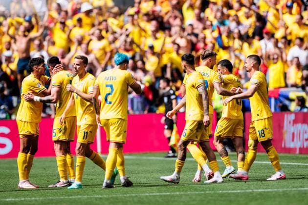 UEFA EURO 2024: Rumänien - Ukraine; 17.06.2024 Jubel zum 1:0 durch Nicolae Stanciu (Rumänien, 21) UEFA EURO 2024: Rumänien - Ukraine; Munich Football Arena, München am 17.06.2024 Copyright: xBEAUTIFULxSPORTS Wunderlx