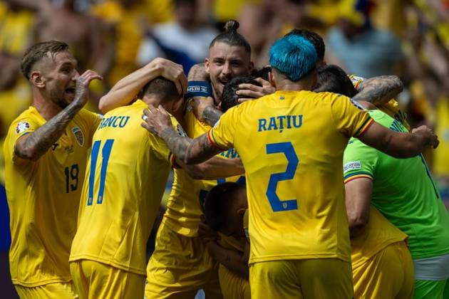 Tor zum 1:0 durch Nicolae Claudiu Stanciu (Rumaenien, 21), GER, Rumaenien vs. Ukraine, Fussball Europameisterschaft, UEFA EURO, EM, Europameisterschaft,Fussball 2024, Gruppe E, 1. Spieltag, 17.06.2024, GER, Rumaenien vs. Ukraine, Fussball Europameisterschaft, UEFA EURO 2024, Gruppe E, 1. Spieltag, 17.06.2024 Muenchen Copyright: xEibner-Pressefoto SaschaxWaltherx EP_SWA
