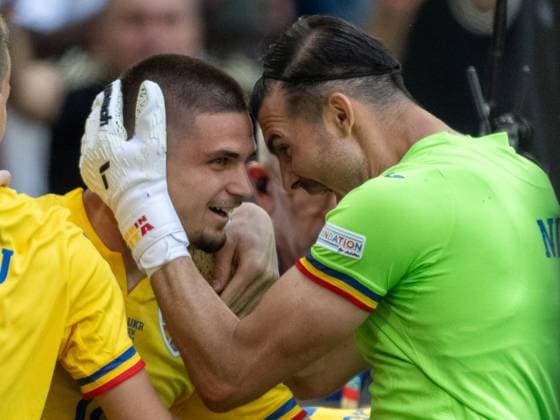 Tor zum 2:0 durch Razvan Gabriel Marin (Rumaenien, 18), GER, Rumaenien vs. Ukraine, Fussball Europameisterschaft, UEFA EURO, EM, Europameisterschaft,Fussball 2024, Gruppe E, 1. Spieltag, 17.06.2024, GER, Rumaenien vs. Ukraine, Fussball Europameisterschaft, UEFA EURO 2024, Gruppe E, 1. Spieltag, 17.06.2024 Muenchen Copyright: xEibner-Pressefoto SaschaxWaltherx EP_SWA
