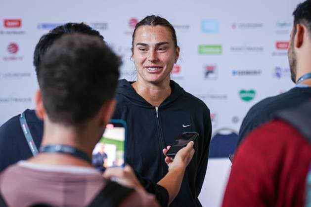 Aryna SABALENKA im Mediengespräch, ecotrans Ladies Open 2024, Berlin, LTTC Rot-Weiß , 17.06.2024, Copyright: xClaudioxGärtnerx